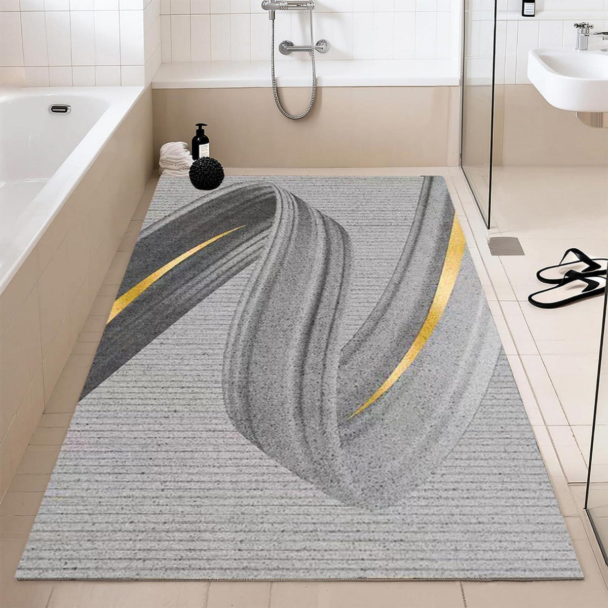 Rutschfester Duschteppich Luffa 130x150 cm mit Ablaufloch