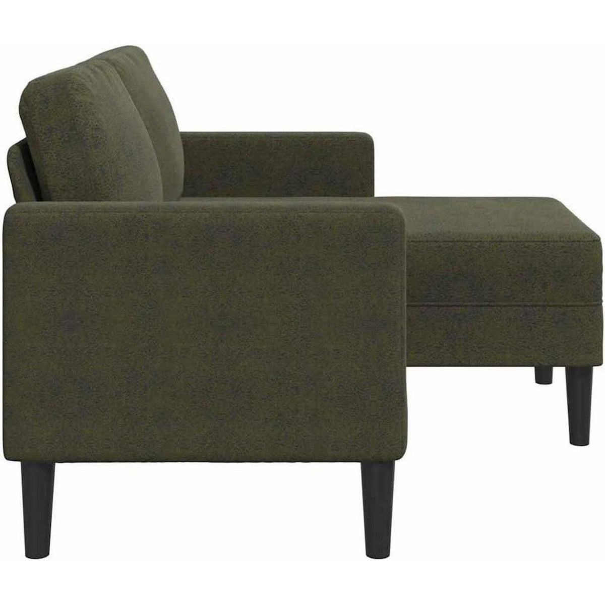 Ecksofa 2er mit Chaiselongue Armeegrün – Komfortables Wohnzimmer Sofa