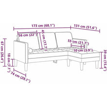 L-förmiges Ecksofa Jeansblau – Modernes Sofa Set 173x131x67cm