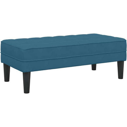Blaues Ecksofa Samt 173x131x67cm – Modernes Sofa Set