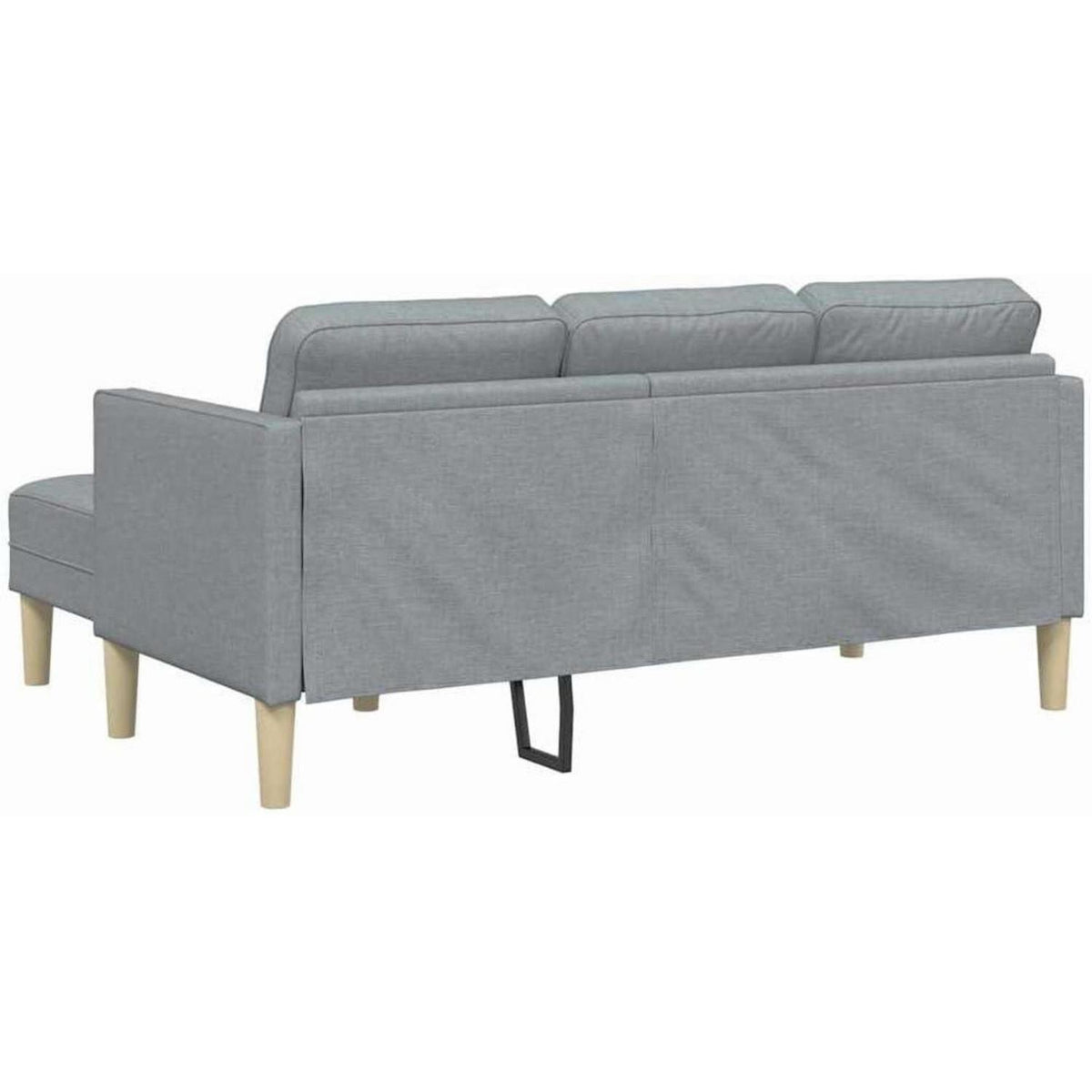 Hellgraues Ecksofa Stoffsofa 173x131x67 cm Modernes Wohnzimmer Sofa