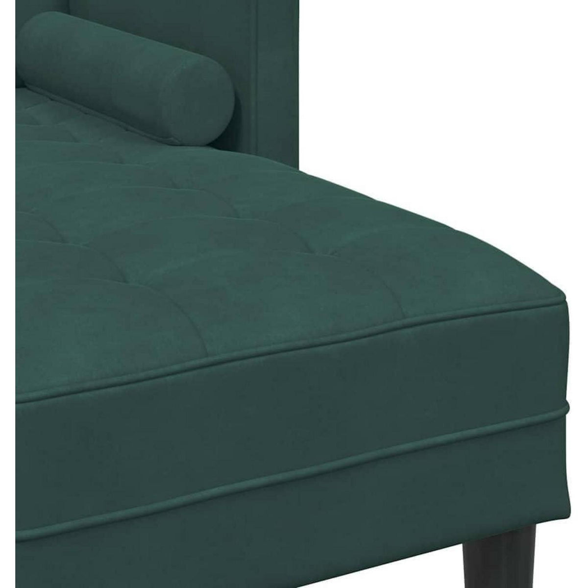 Dunkelgrünes Ecksofa Samt 173x131x67cm – Modernes Sofa Set