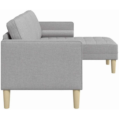 L-förmiges Ecksofa Wolken Grau – Modernes Sofa Set
