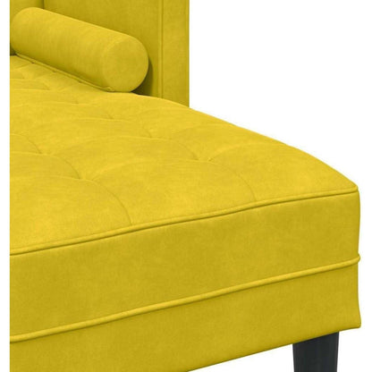 Gelbes Ecksofa Samt 173x131x67cm – Modernes Design