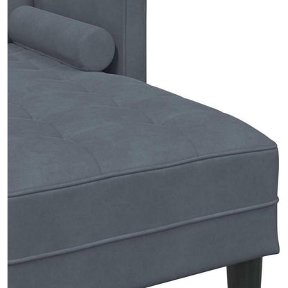 Ecksofa dunkelgrau, Samt, 173x131x67cm, wasserdicht