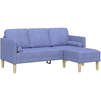 L-förmiges Ecksofa Jeansblau – Modernes Sofa Set