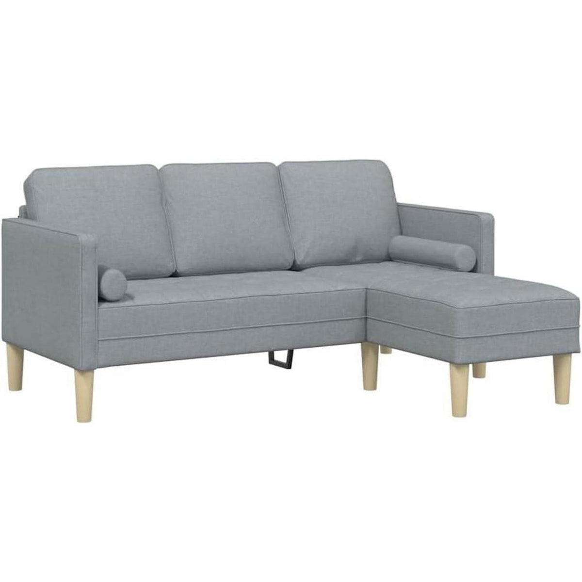 Ecksofa L-Form Hellgrau – Modernes Sofa Set mit Stoffbezug