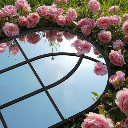 Gotischer Bogenspiegel 75x100cm - Wandspiegel für Garten & Wohnzimmer