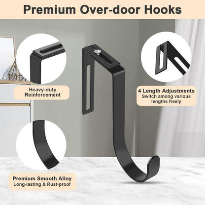 5x Türhaken Verstellbar & Stabil – Kleiderhaken für Tür