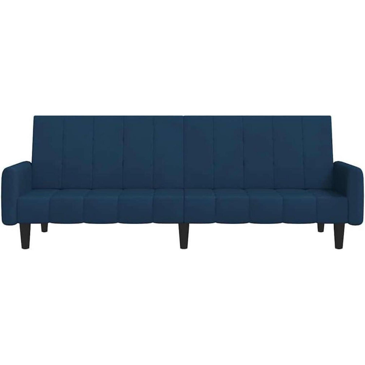 Klappbares Schlafsofa Blau Samt – 2-Sitzer Bettsofa für Wohnzimmer