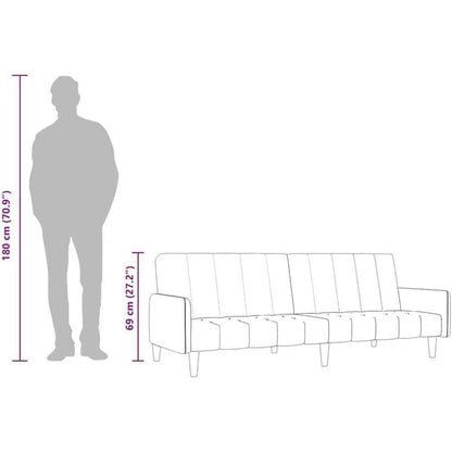 Schlafsofa 2-Sitzer Gelb Samt – Komfortables Bett für Wohnungen