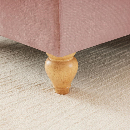 3-Sitzer Sofa Mittelalter-Modern Rosa mit Rüschenschürze & Kissen