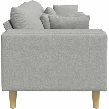 Ecksofa mit Schlaffunktion Wolkengrau – Stoffsofa für das Wohnzimmer
