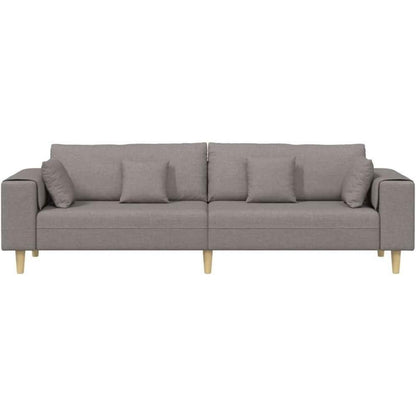 Ecksofa mit Schlaffunktion, Taupe, 250 cm Stoffsofa