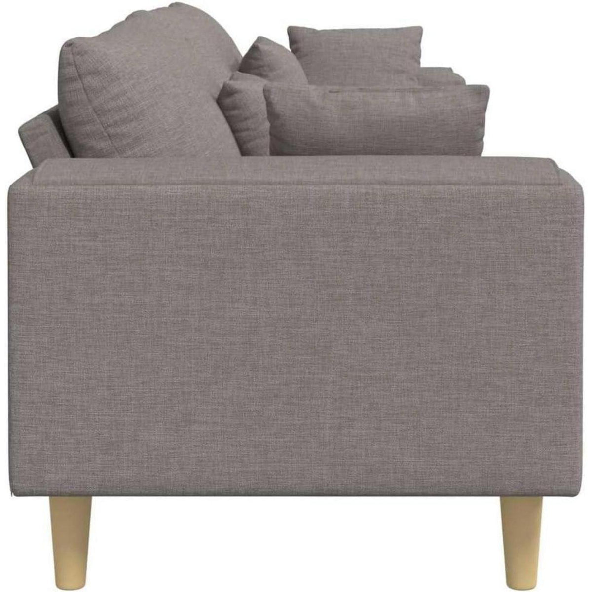 Ecksofa mit Schlaffunktion, Taupe, 250 cm Stoffsofa