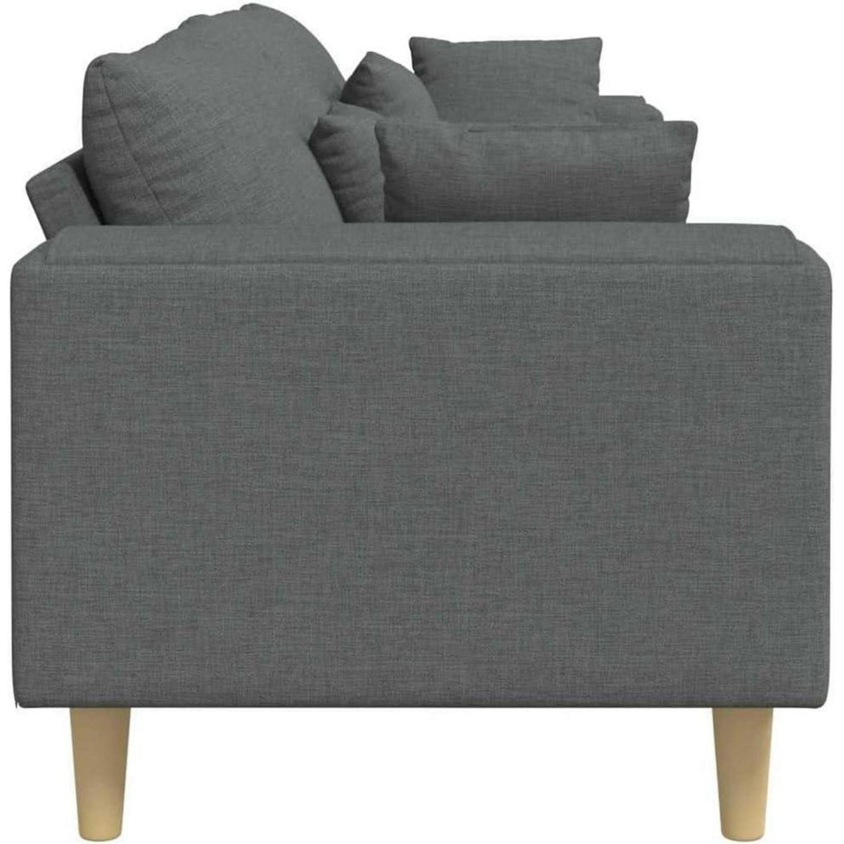 Ecksofa mit Schlaffunktion Dunkelgrau, 250 cm Stoffsofa