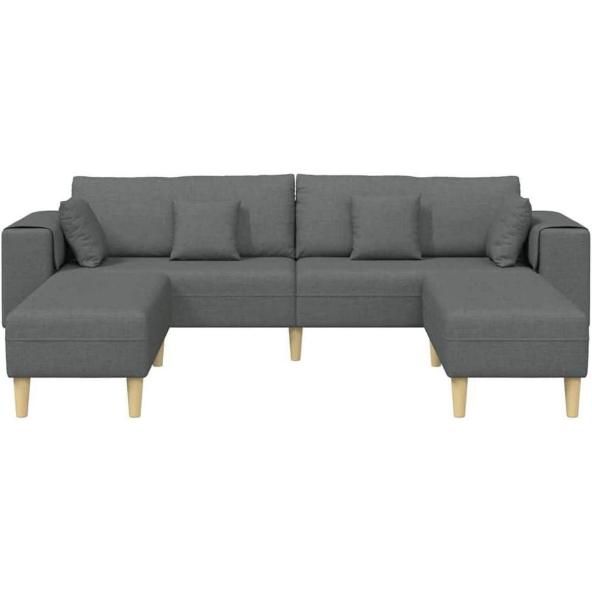 Ecksofa mit Schlaffunktion Dunkelgrau, 250x188 cm