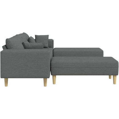 Ecksofa mit Schlaffunktion Dunkelgrau, 250x188 cm