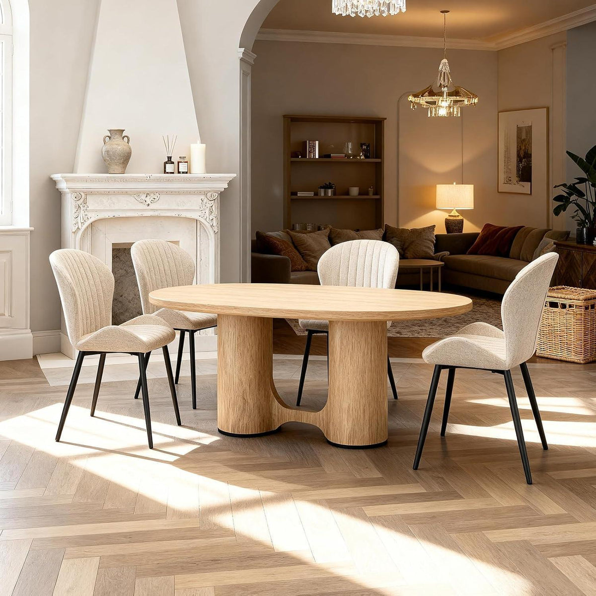 Esszimmerstühle 2er Set – Beige, Ergonomisch & Robust