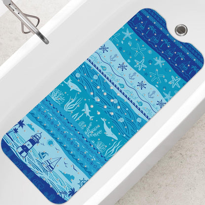Rutschfeste Badewannenmatte Blau – 100 x 40 cm