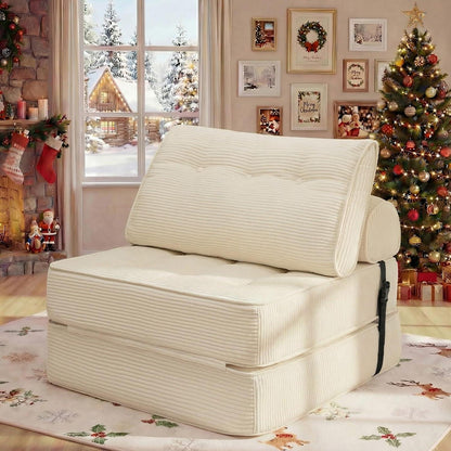 Faltbares Schlafsofa 3-in-1 – Schlafsessel & Couch Bett Beige