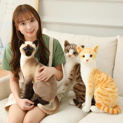 Flauschiges Kuscheltier Katze Siam (20cm)