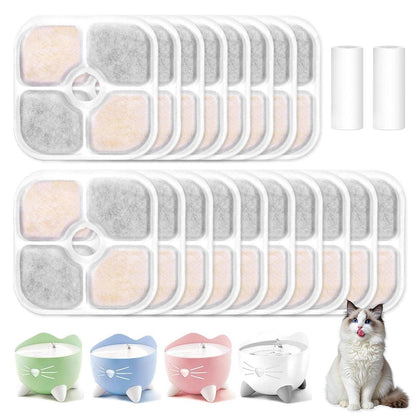 Ersatzfilter für Catit Pixi Trinkbrunnen – 18 Stück mit Schläuchen
