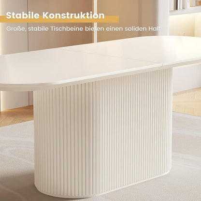 Weißes Esstisch Set mit 4 Stühlen – Skandinavisches Design