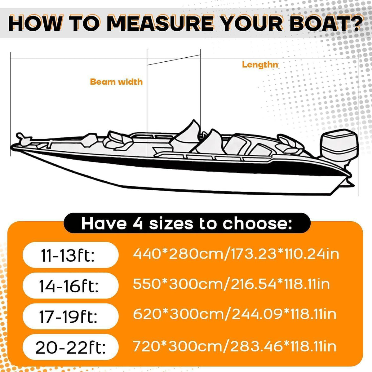 Wasserdichte Bootsplane 20-22ft – Abdeckplane für Ihr Boot
