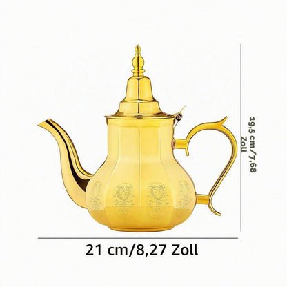 Marokkanische Teekanne Edelstahl 0.7L – Traditioneller Tee-Topf