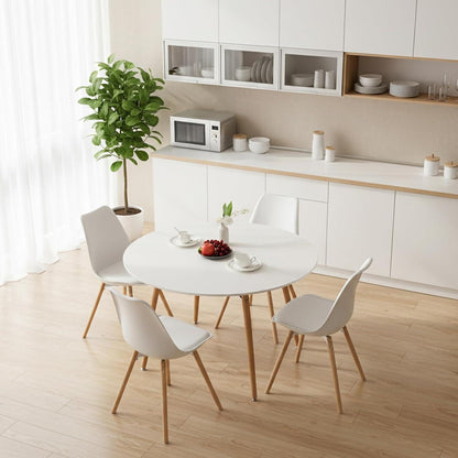 Runder Esstisch Weiß 120cm – Skandinavischer Küchentisch