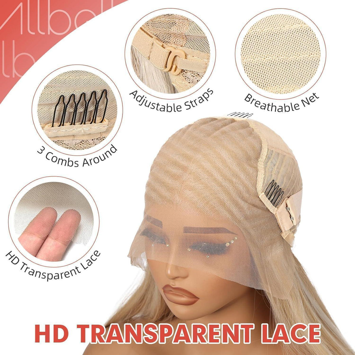 22 Zoll Lange Gerade Blond Lace Front Perücke – Glueless & Vielseitig