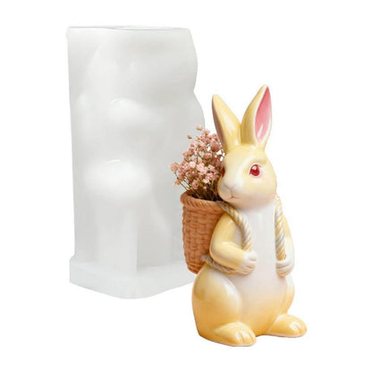 Silikonform Osterhase für Gießharz, Gips & Wachs