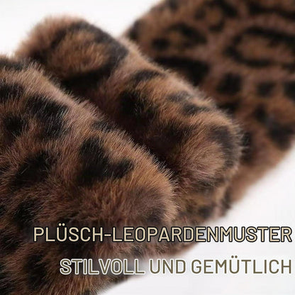 Schal Damen Kunstfell Leopardenmuster warm und stilvoll