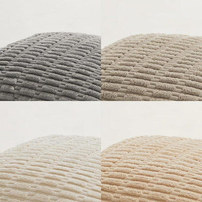 4er Set Boho Kissenbezüge 40x80 Kordsamt Grau Beige Taupe