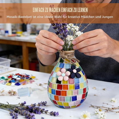 DIY Vasenmosaik Set – Kreatives Basteln für Kinder & Erwachsene