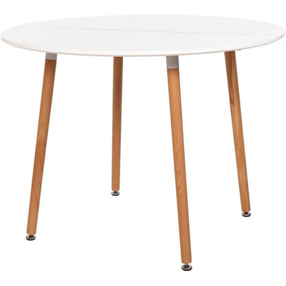 Esstisch Set 100cm Holztisch & 2 Eiscreme-Grüne Stühle