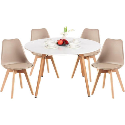 Esstisch Set 120cm mit 4 skandinavischen Stühlen
