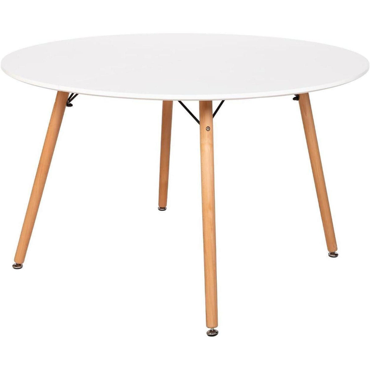 Esstisch Set 120cm Holz mit 4 Grau Skandinavischen Stühlen