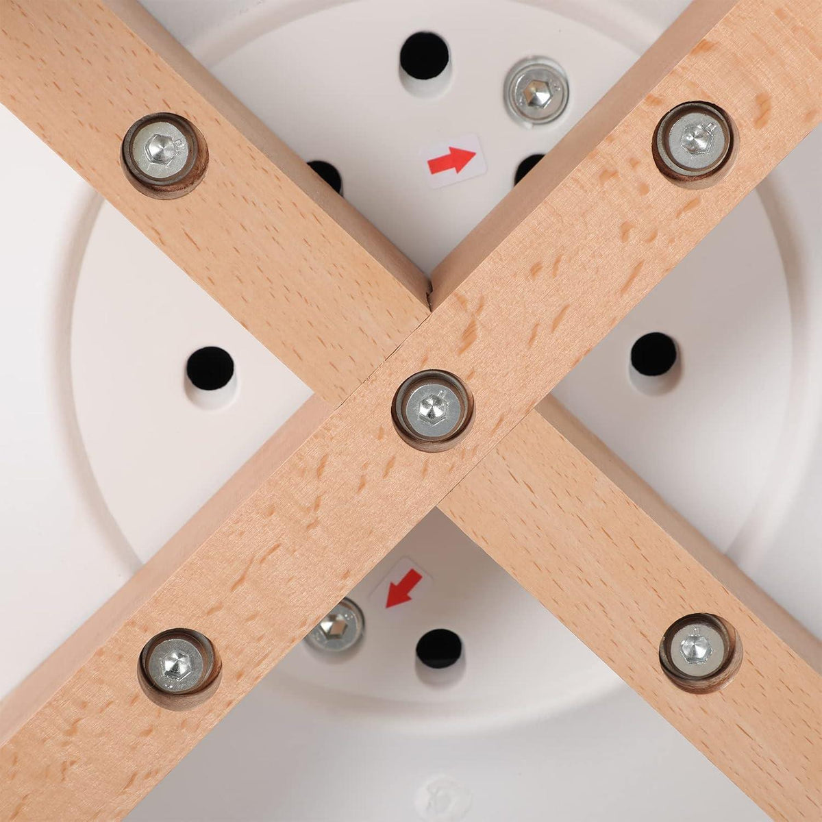 Esstisch Set 120cm Weiß mit 2 Buche Stühlen