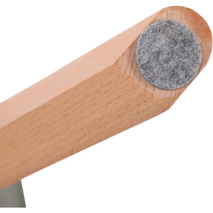 Esstisch Set 100cm Holz mit 2 Grau Skandinavischen Stühlen