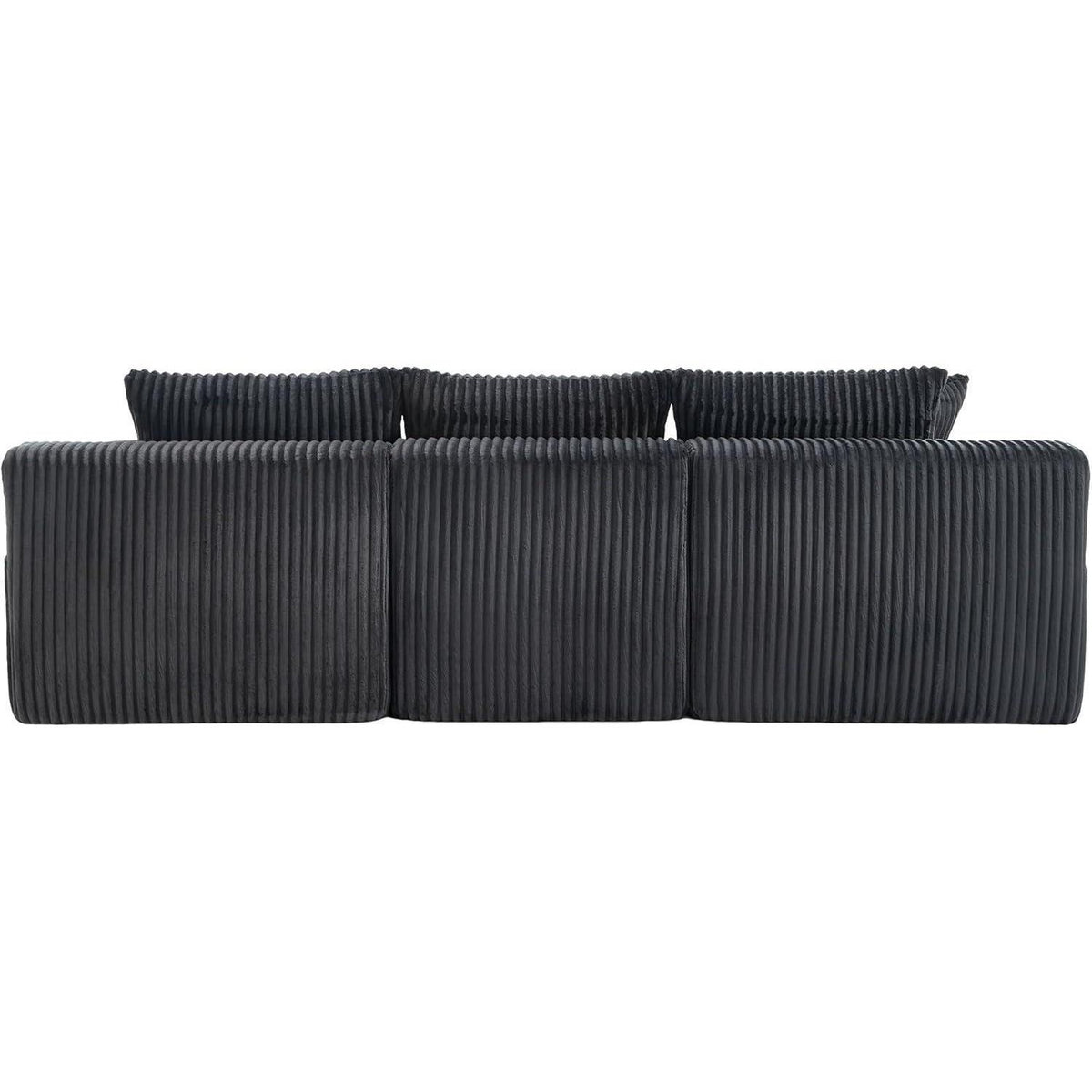 Cordo L-Form Sofa Grau – Eckcouch mit Getränkehaltern & Taschen