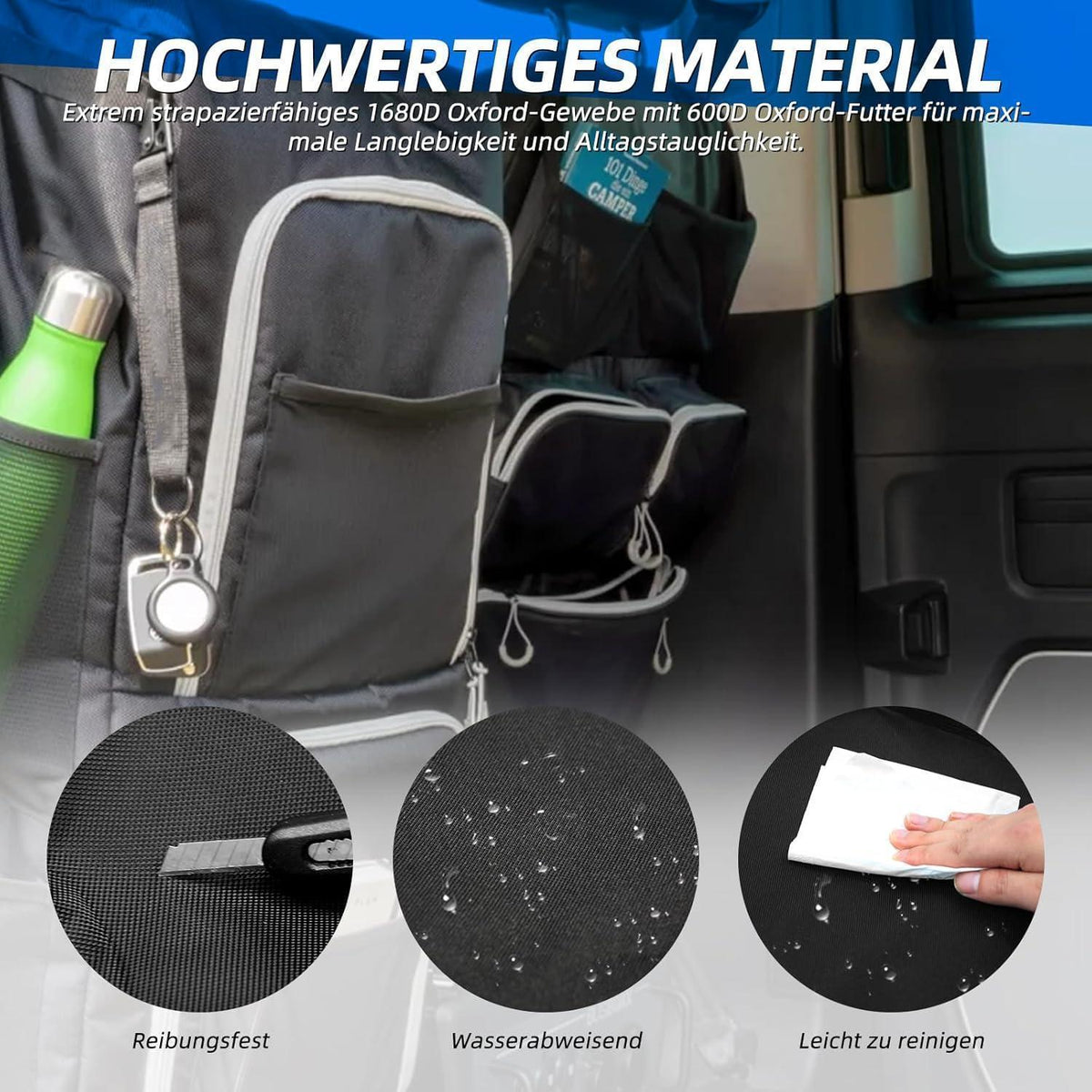 Organizer Tasche für VW T5/T6/T6.1 – Autositz Organizer für Camping
