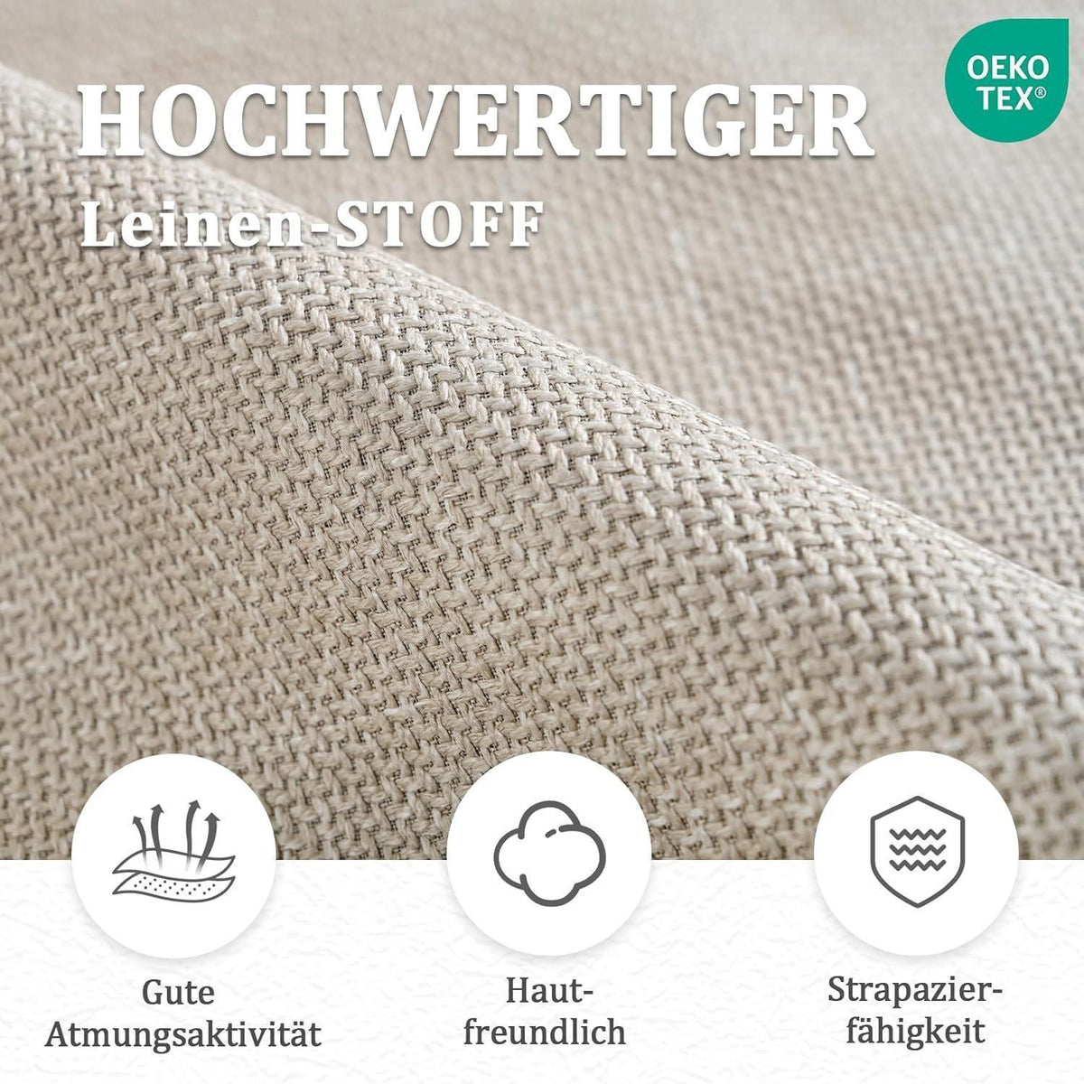 Drehbarer Esszimmerstuhl Set Beige – 6er Pack mit Armlehne