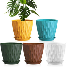 5x Blumentopf 20cm mit Untersetzer & Abflusslöchern