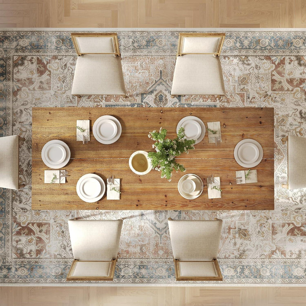 Industrietisch Esstisch Massivholz 160cm Braun