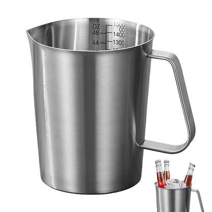 1500ml Edelstahl Messbecher mit Griff & Tropfschutz