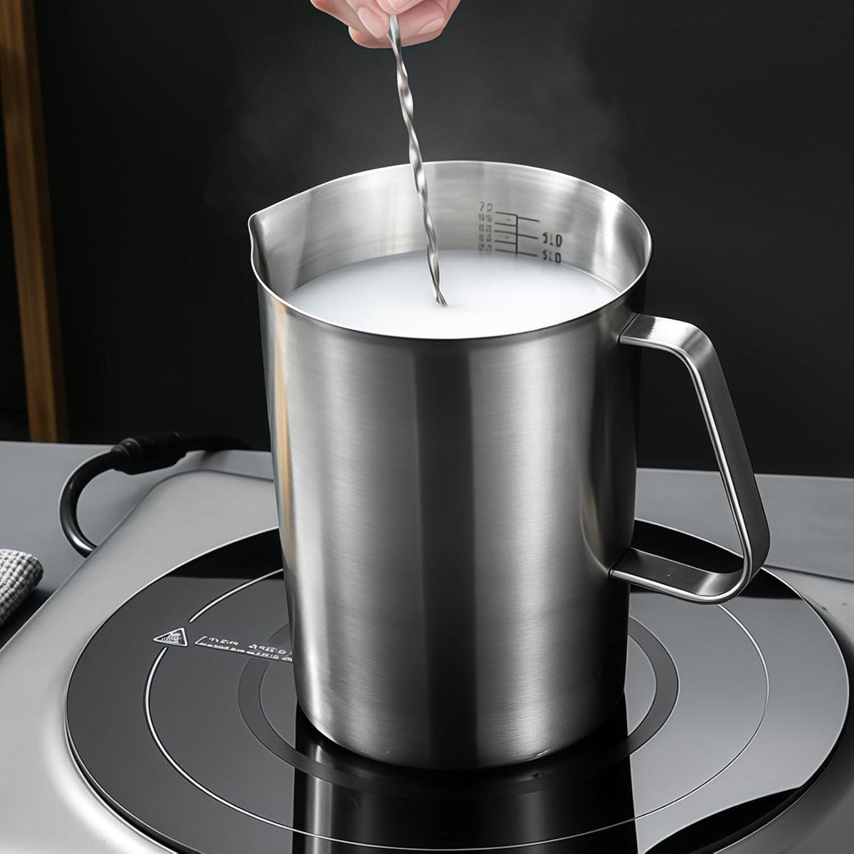 1500ml Edelstahl Messbecher mit Griff & Tropfschutz