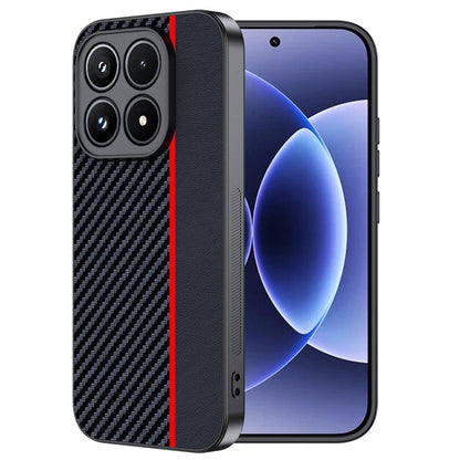 Xiaomi 17 5G Hülle: Wasserdicht, Stoßfest & Kohlefaser Rot/Schwarz