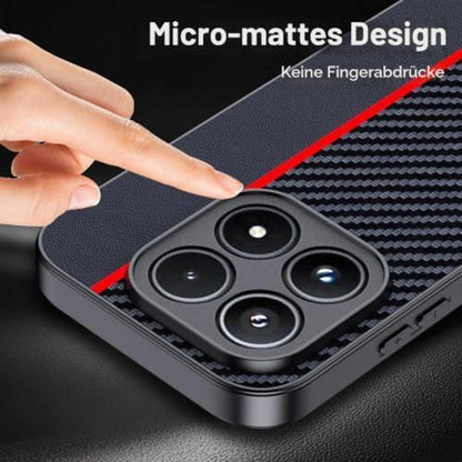 Xiaomi 17 5G Hülle: Wasserdicht, Stoßfest & Kohlefaser Rot/Schwarz